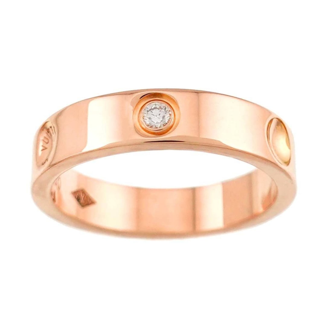 Louis Vuitton Alliance Empreinte #44 Ring with Diamonds, 18K Pink Gold (750): --- Catalog ---Category: SizeJP Size: 4US Size: 3Category: DesignType: Band ringColor: Pink goldGender: WomenMaterial: Pink gold (18K)Category: GeneralBrand: Louis Vuitton--- Item List ---Section: Con