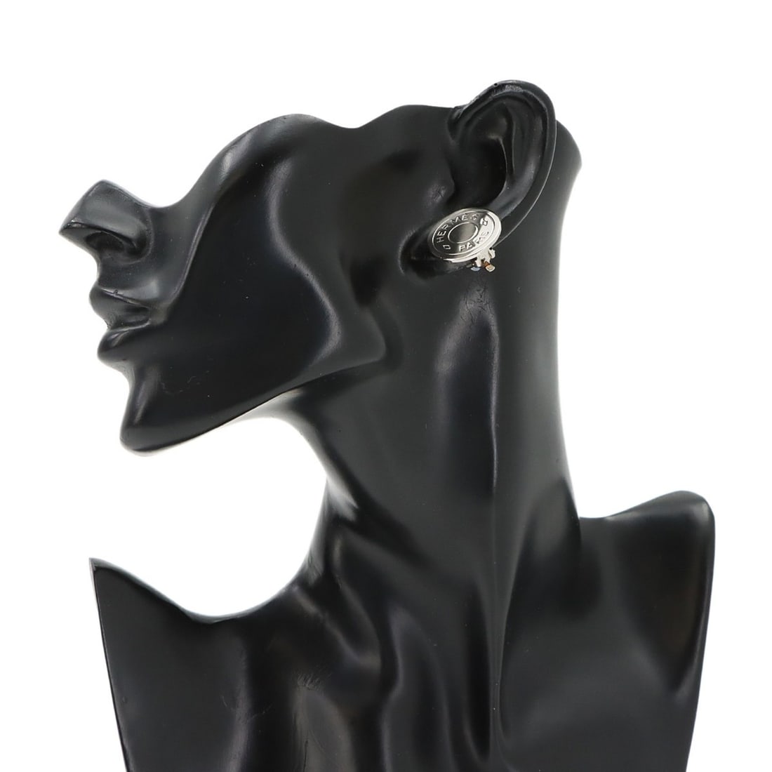 Hermes Sellier Earrings, Silver - 4