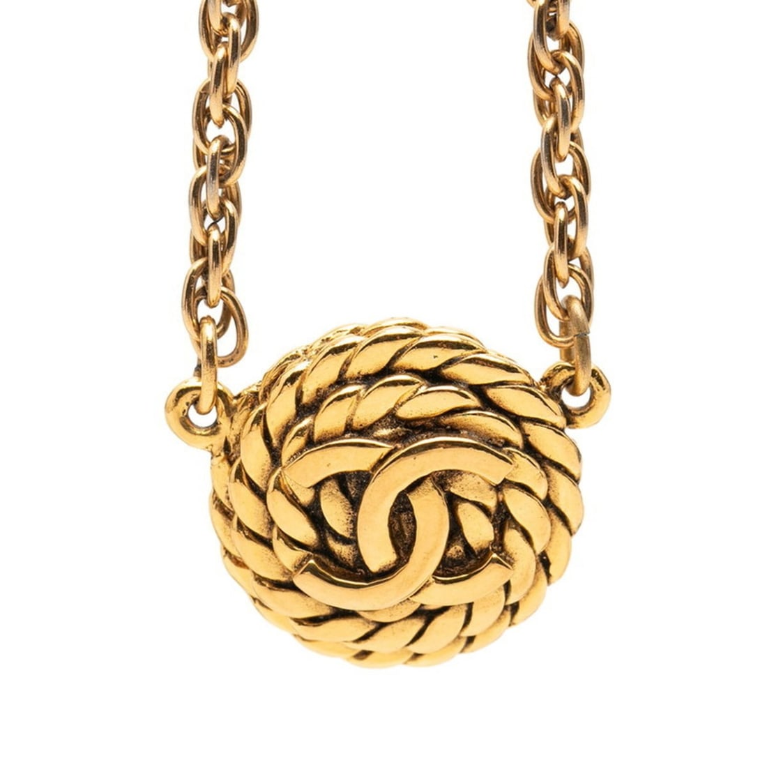 Chanel Coco Mark Chain Necklace, Gold Plated, Women's.: --- Catalog ---Category: SizePendant Size: 22.5mm x 22.5mm / 0.88'' x 0.88''Neck Circumference: 39 cm / 15.35''Category: DesignColor: GoldGender: WomenMaterial: Gold platingNecklace Type: