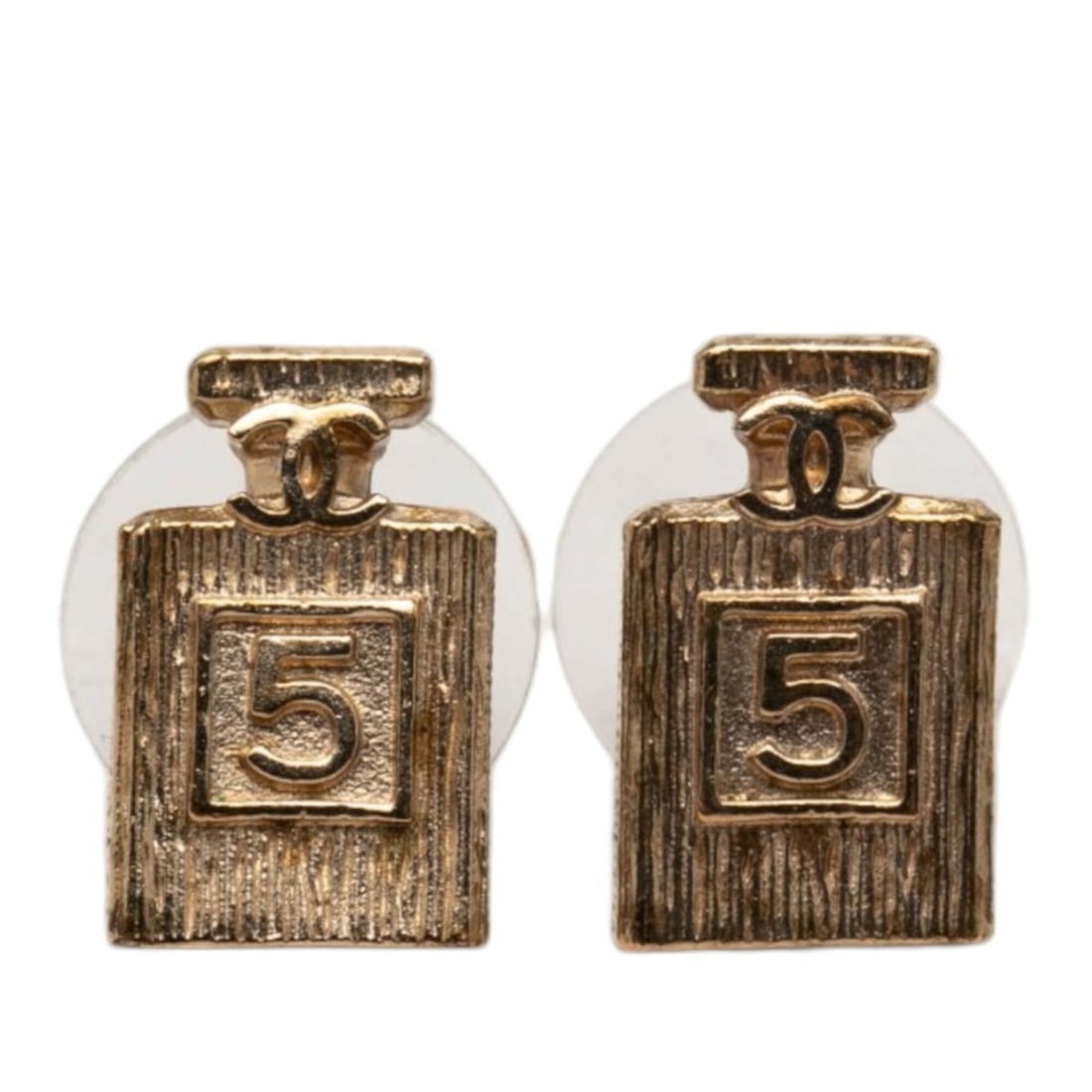 Chanel No. 5 Perfume Bottle Stud Earrings D20C Gold Plated Women's CHANEL: --- Catalog ---Category: SizeSize (HxWxD): 14.40mm x 9.10mm / 0.57'' x 0.36''Category: DesignType: Stud earringsColor: GoldGender: WomenMaterial: Gold platingCategory: GeneralBrand: Chanel--- Item Lis