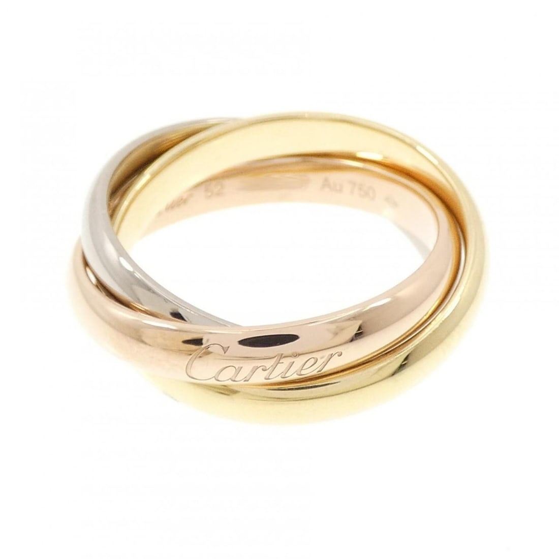 Cartier Trinity Ring: --- Catalog ---Category: SizeUS Size: 6.5Brand Size: 52Category: DesignType: Band ringGender: WomenMaterial: Pink gold (18K), White gold (18K), Yellow gold (18K)Category: GeneralMPN: B4234200Brand: Ca