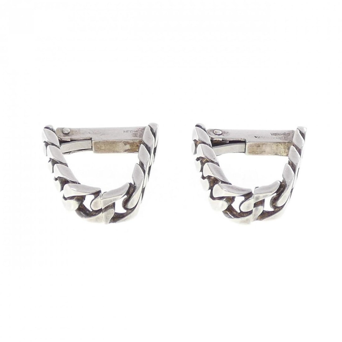 Hermes Hermès Hallmark Cufflinks: --- Catalog ---Category: SizeSize (HxWxD): 6.20mm x 19.00mm / 0.24'' x 0.75''Category: DesignType: CufflinksGender: WomenCategory: GeneralBrand: Hermes--- Item List ---Section: ConditionRanking: Rank