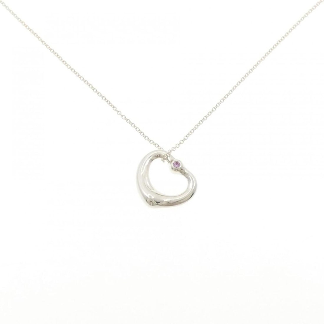 Tiffany Open Heart Necklace: --- Catalog ---Category: SizePendant Size: 14.8mm x 13.8mm / 0.58'' x 0.54''Neck Circumference: 40 cm / 15.74''Category: DesignStone: SapphireGender: WomenMaterial: Silver 925Pendant Type: