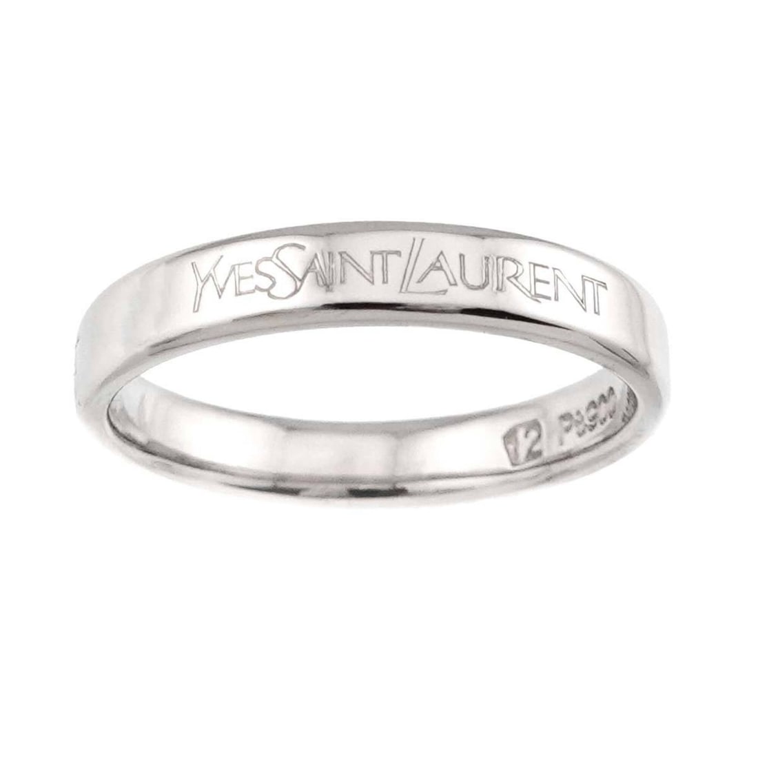 Yves Saint Laurent #12 Platinum Ring: --- Catalog ---Category: SizeJP Size: 11US Size: 6Category: DesignType: Band ringColor: PlatinumStyle: CasualGender: WomenMaterial: Platinum 900Category: GeneralBrand: Yves Saint Laurent--- Item List