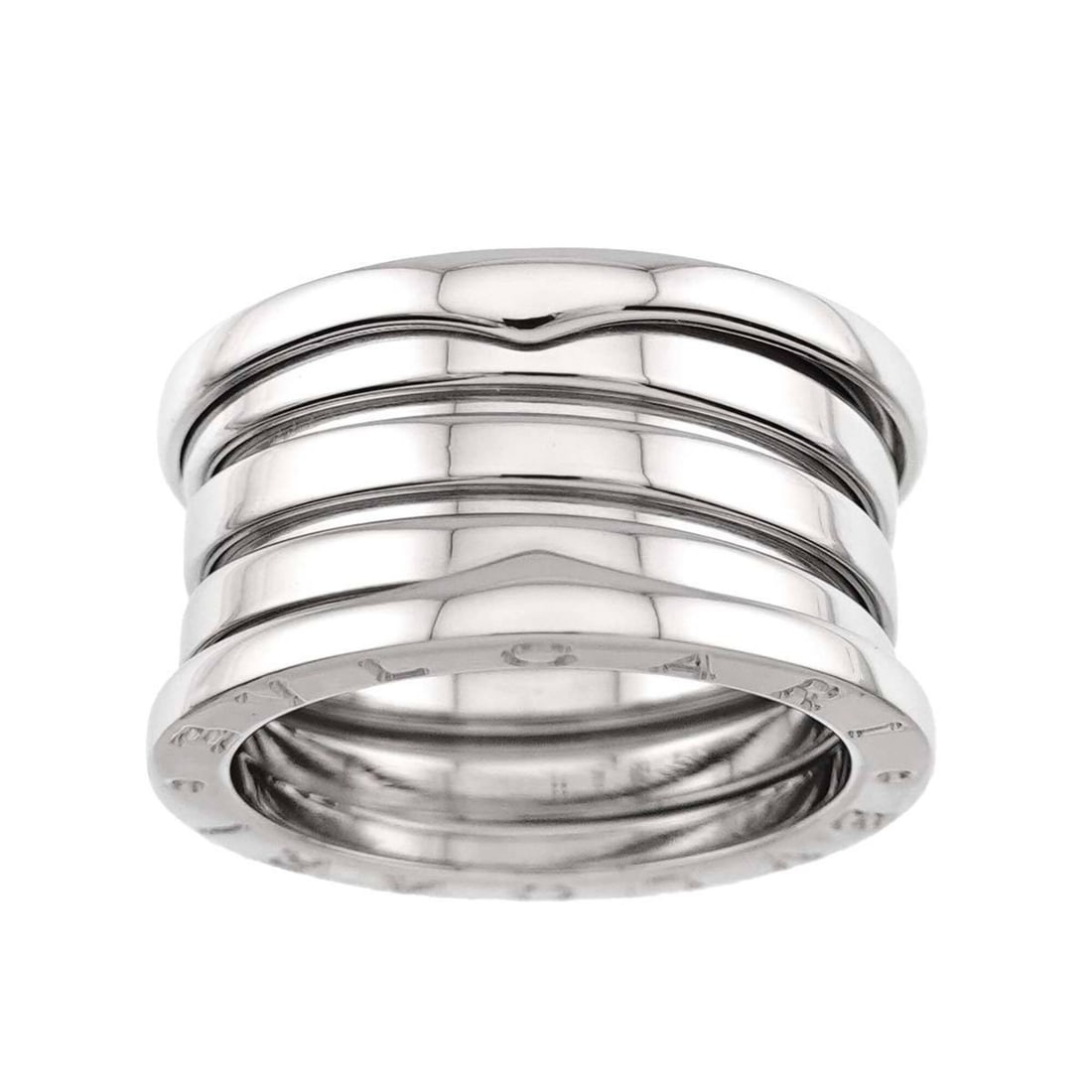 Bulgari BVLGARI B-ZERO1 4-band ring #55 18K WG White Gold 750: --- Catalog ---Category: SizeUS Size: 7.5Brand Size: 55Category: DesignType: Band ringGender: Women,MenMaterial: White gold (18K)Category: GeneralBrand: Bvlgari--- Item List ---Section: