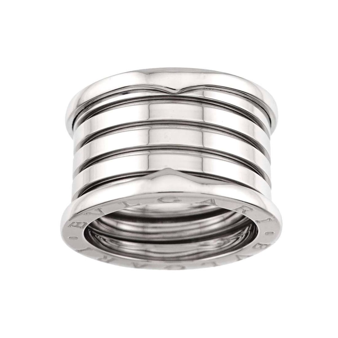 Bulgari BVLGARI B-ZERO1 5-band ring #56 18K WG White Gold 750: --- Catalog ---Category: SizeUS Size: 8Brand Size: 56Category: DesignType: Band ringGender: Women,MenMaterial: White gold (18K)Category: GeneralBrand: Bvlgari--- Item List ---Section: