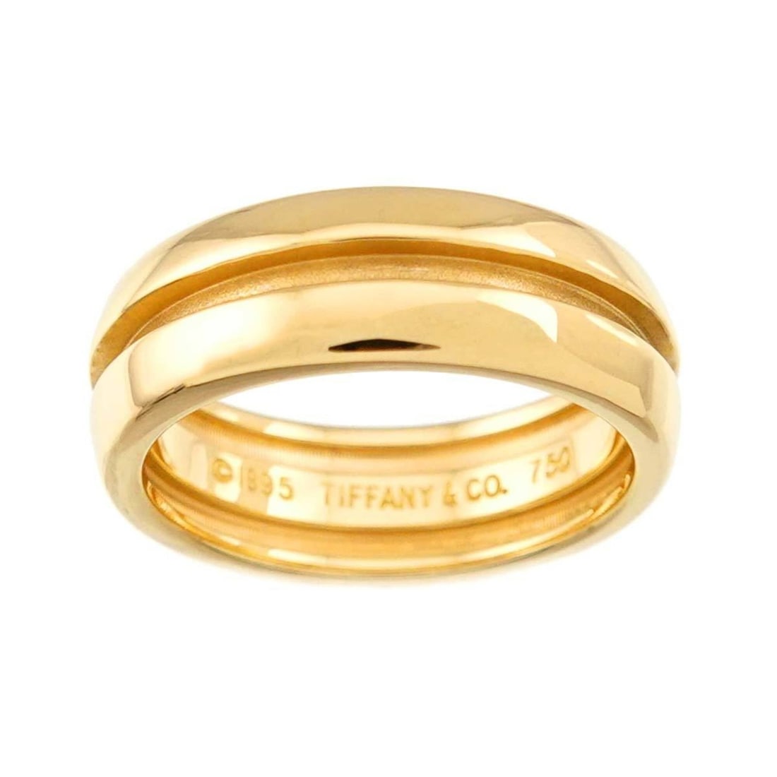 Tiffany & Co. Atlas Grooved Ring, 18K Yellow Gold (750): --- Catalog ---Category: SizeJP Size: 8US Size: 4.5Category: DesignType: Band ringGender: WomenMaterial: Yellow gold (18K)Category: GeneralBrand: Tiffany--- Item List ---Section: ConditionRanking: