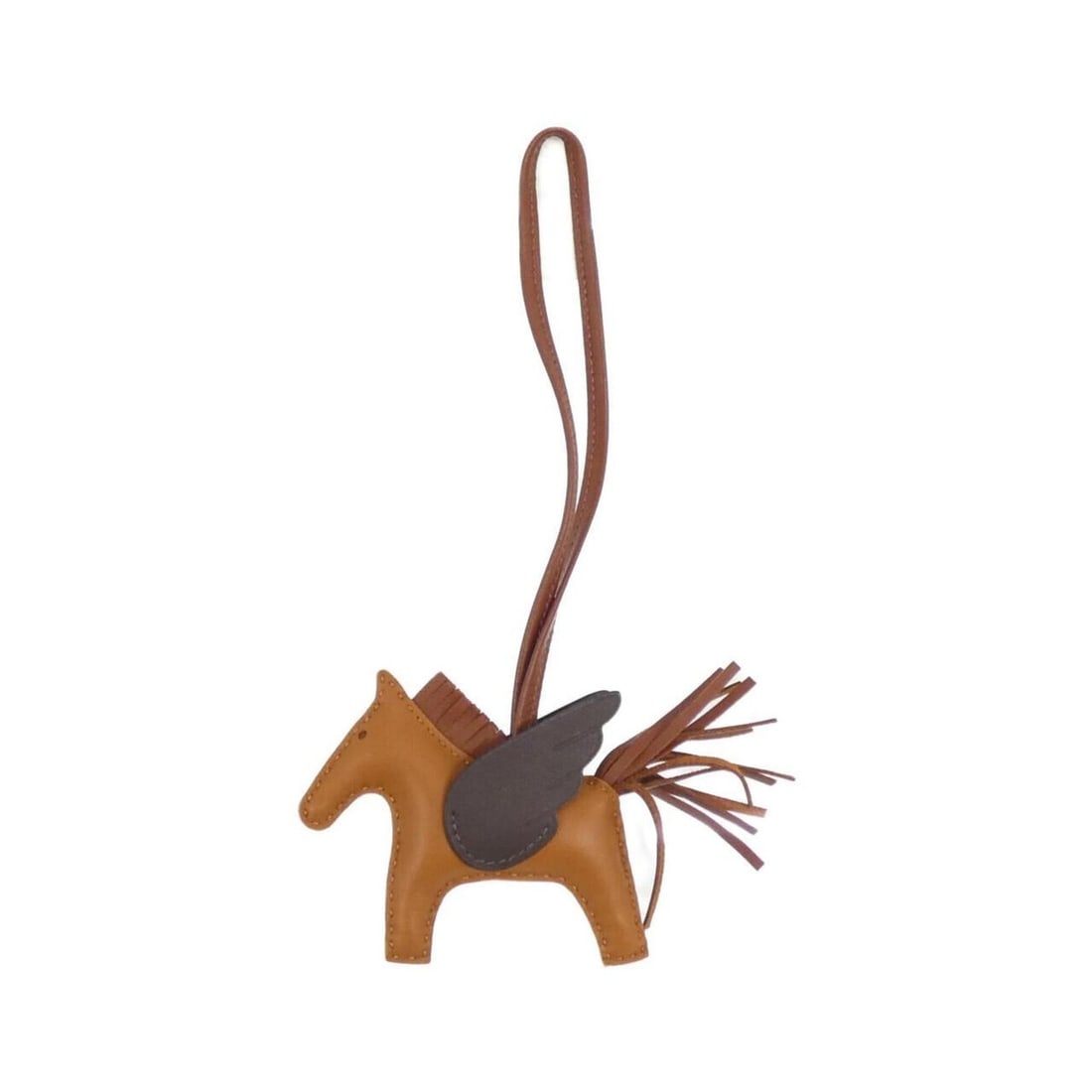 Hermes Rodeo Pegasus Accessory Bag Charm PM 083010CA: --- Catalog ---Category: SizeChain Length: 360.00mm / 14.17''Size (HxWxD): 75.00mm x 85.00mm / 2.95'' x 3.35''Category: DesignType: Handbag charmColor: Brown, Mocha, SienneGender: Women,MenMaterial: