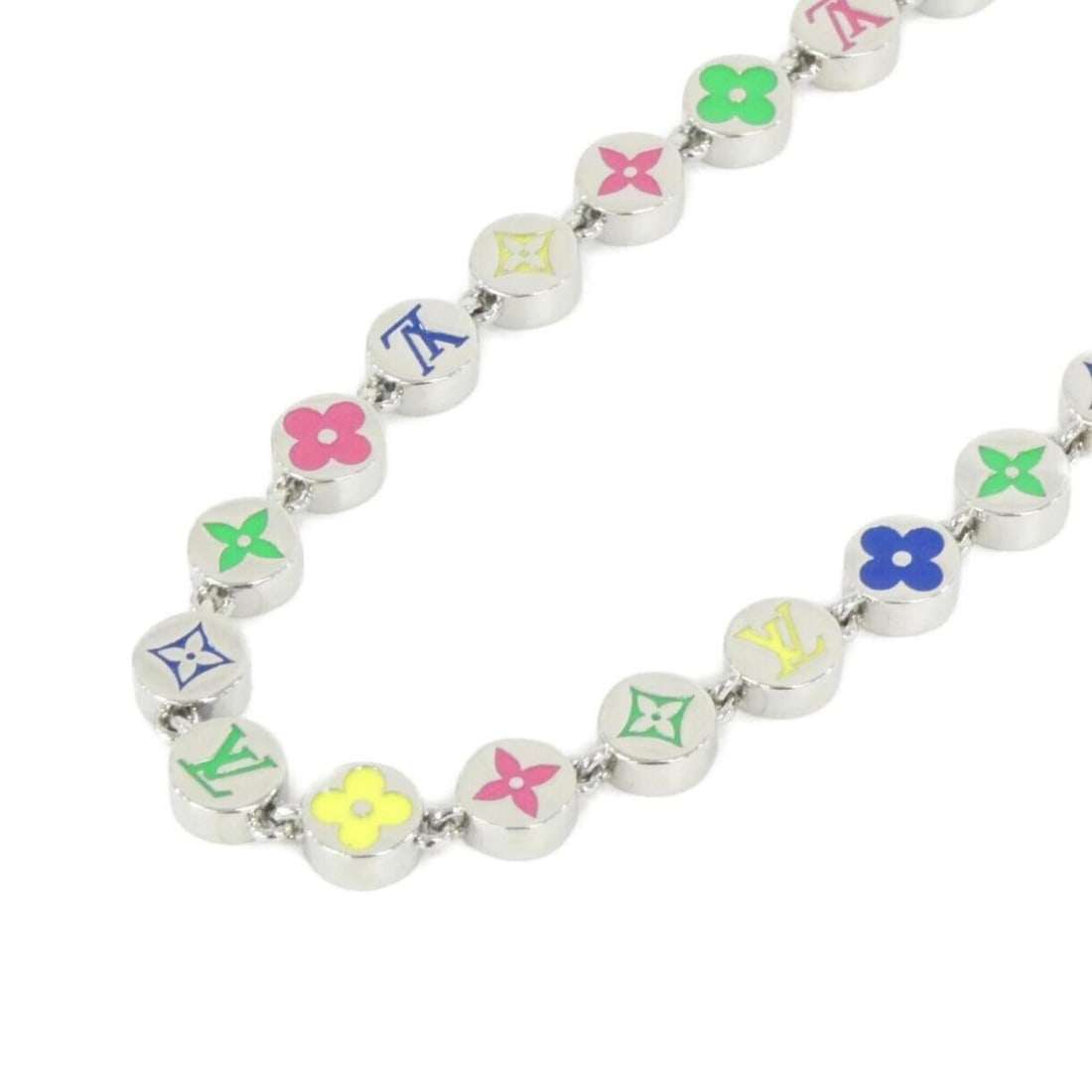Louis Vuitton Collier Monogram Colors M01266 Necklace: --- Catalog ---Category: SizeNeck Circumference: 45 cm - 52 cm / 17.71'' - 20.47''Category: DesignColor: Multi-colorGender: Women,MenNecklace Type: NecklaceCategory: GeneralMPN: M01266Brand: Louis Vui