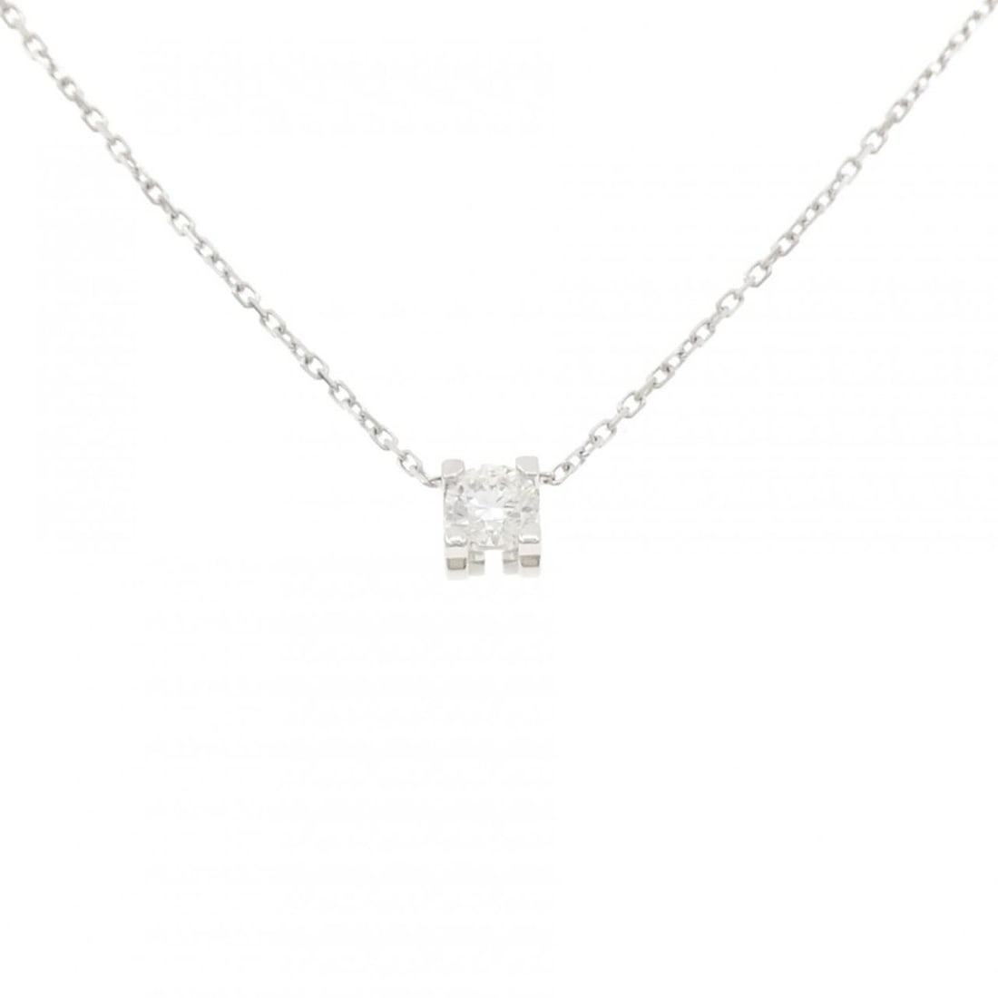 Cartier C de Necklace: --- Catalog ---Category: SizePendant Size: 4.3mm x 4.3mm / 0.16'' x 0.16''Neck Circumference: 38 cm - 42 cm / 14.96'' - 16.53''Category: DesignColor: White goldStone: DiamondGender: WomenMaterial: Whi