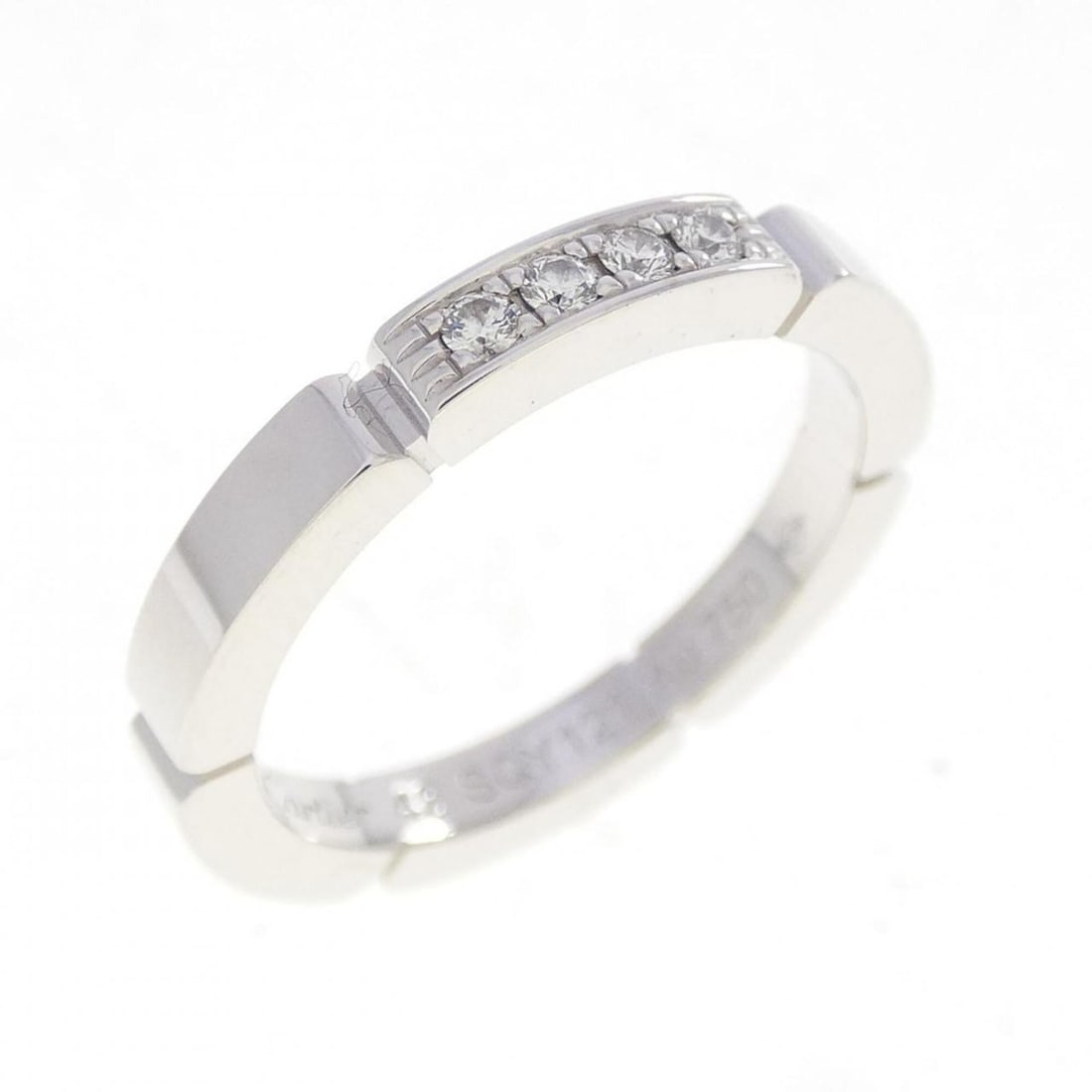 Cartier Maillon Panthère 4P Ring: --- Catalog ---Category: SizeUS Size: 4.5Brand Size: 48Category: DesignType: Band ringStone: DiamondGender: WomenMaterial: White gold (18K)Category: GeneralBrand: Cartier--- Item List ---Section: