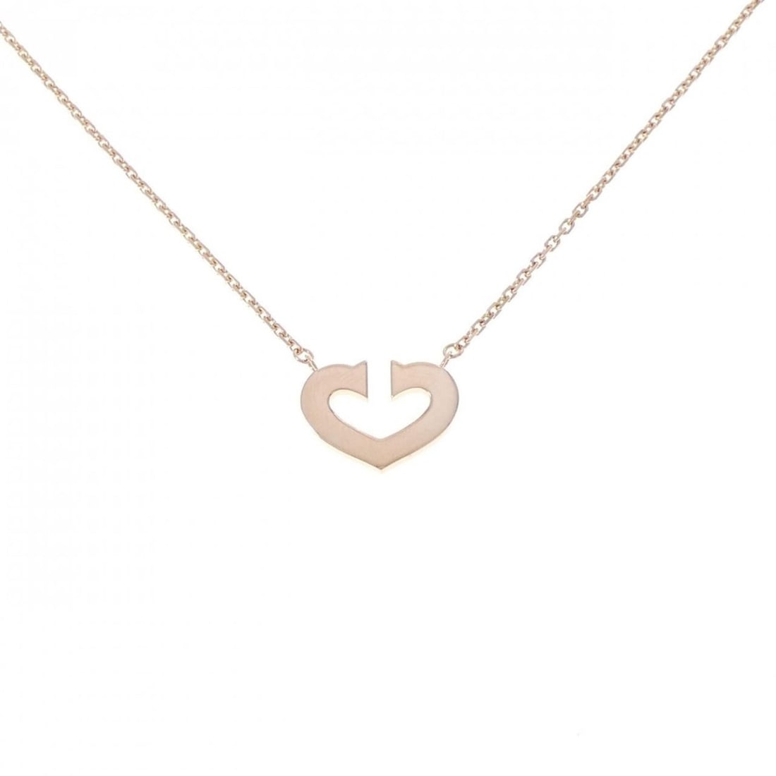 Cartier C Heart Necklace: --- Catalog ---Category: SizePendant Size: 12.2mm x 16.7mm / 0.48'' x 0.65''Neck Circumference: 40 cm / 15.74''Category: DesignGender: WomenMaterial: Pink gold (18K)Pendant Type: PendantNecklace