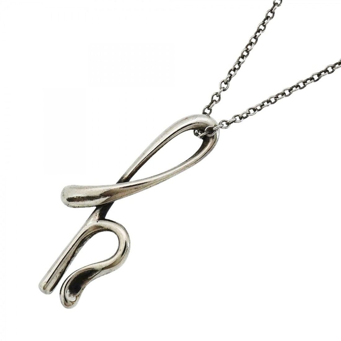 Tiffany & Co. Necklace, Initial H, Sterling Silver 925, Women's: --- Catalog ---Category: SizePendant Size: 27.1mm x 11.5mm / 1.06'' x 0.45''Neck Circumference: 41 cm / 16.14''Category: DesignGender: WomenMaterial: Silver 925Necklace Type: NecklaceCategory: General