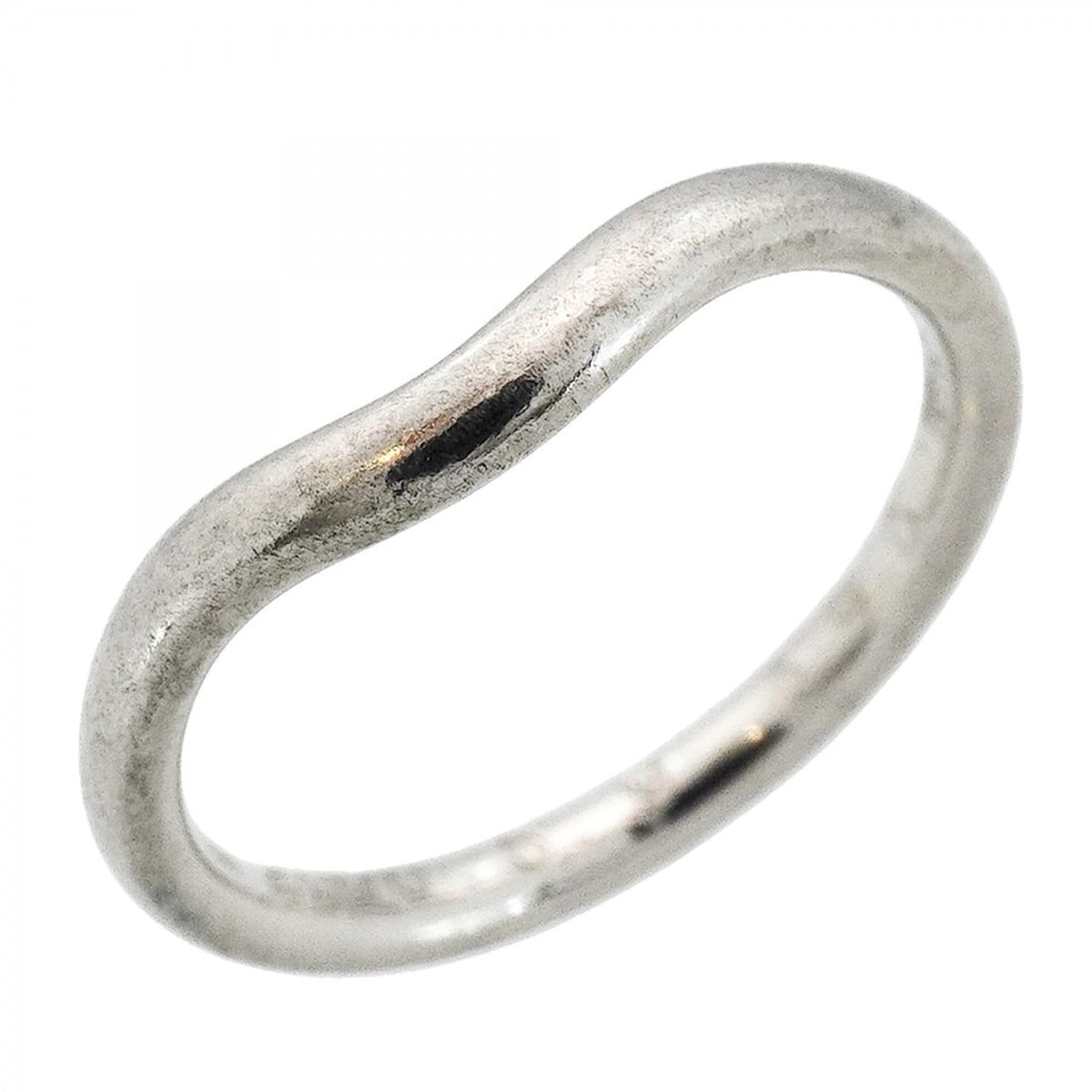 Tiffany & Co. Curved Band Ring, Platinum 950, Size 8, Women's (1 of 9)