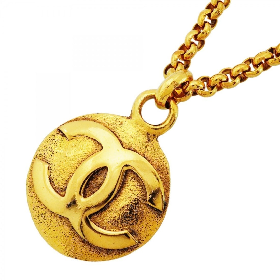 Chanel Necklace, Coco Mark, GP Plated Gold, Women's: --- Catalog ---Category: SizePendant Size: 56.8mm x 38mm / 2.23'' x 1.49''Neck Circumference: 79 cm / 31.1''Category: DesignColor: GoldGender: WomenMaterial: Gold platingNecklace Type: NecklaceCategor