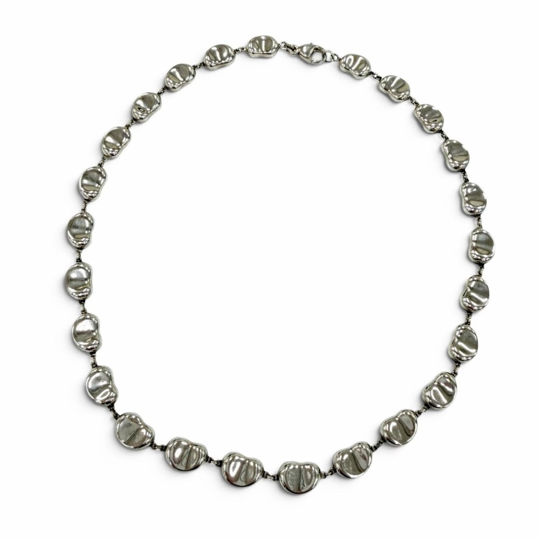 TIFFANY&Co. Tiffany & Co. Elsa Peretti Bean Design 925 Silver Necklace, Weight 30.9g, Women's, Comes: --- Catalog ---Category: SizeNeck Circumference: 40.5 cm / 15.94''Category: DesignColor: SilverGender: WomenMaterial: Silver 925Necklace Type: NecklaceCategory: GeneralBrand: Tiffany--- Item List ---S