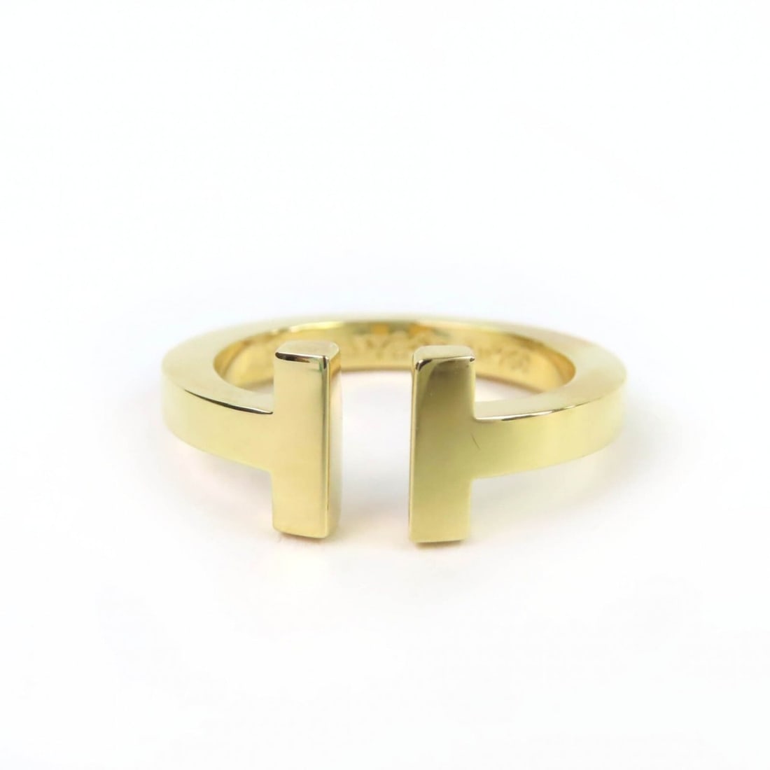 TIFFANY&Co. Tiffany T Square Ring AU750 (YG) Yellow Gold with Box and Case, Weight 6.52g, Women's: --- Catalog ---Category: SizeJP Size: 11.5US Size: 6Category: DesignType: Band ringColor: Yellow goldGender: WomenMaterial: Yellow gold (18K)Category: GeneralBrand: Tiffany--- Item List ---Section: Co