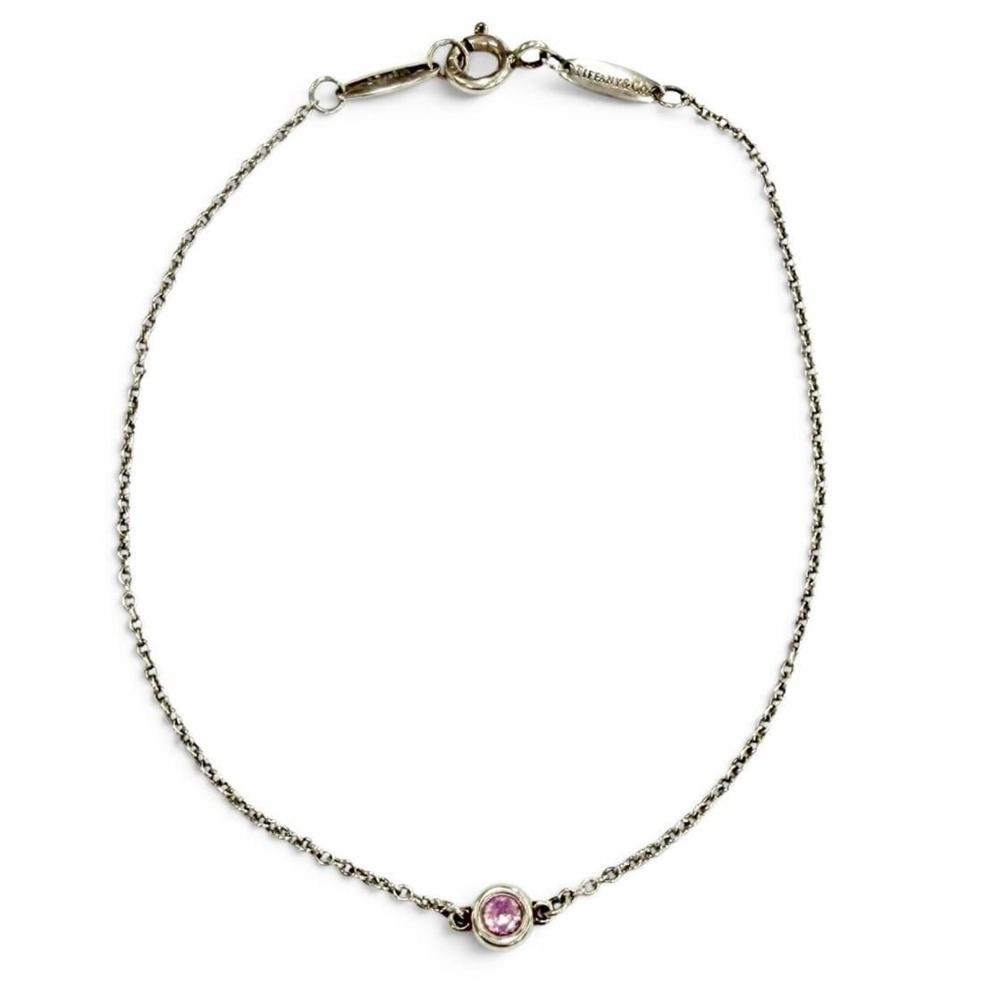 TIFFANY&Co. Tiffany & Co. Elsa Peretti Color by the Yard Pink Sapphire Bracelet AG925 Silver: --- Catalog ---Category: SizeLength: 18.5cm / 7.28''Category: DesignType: Charm braceletColor: SilverStone: SapphireGender: WomenMaterial: Silver 925Category: GeneralBrand: TiffanyCountry of Origin: S