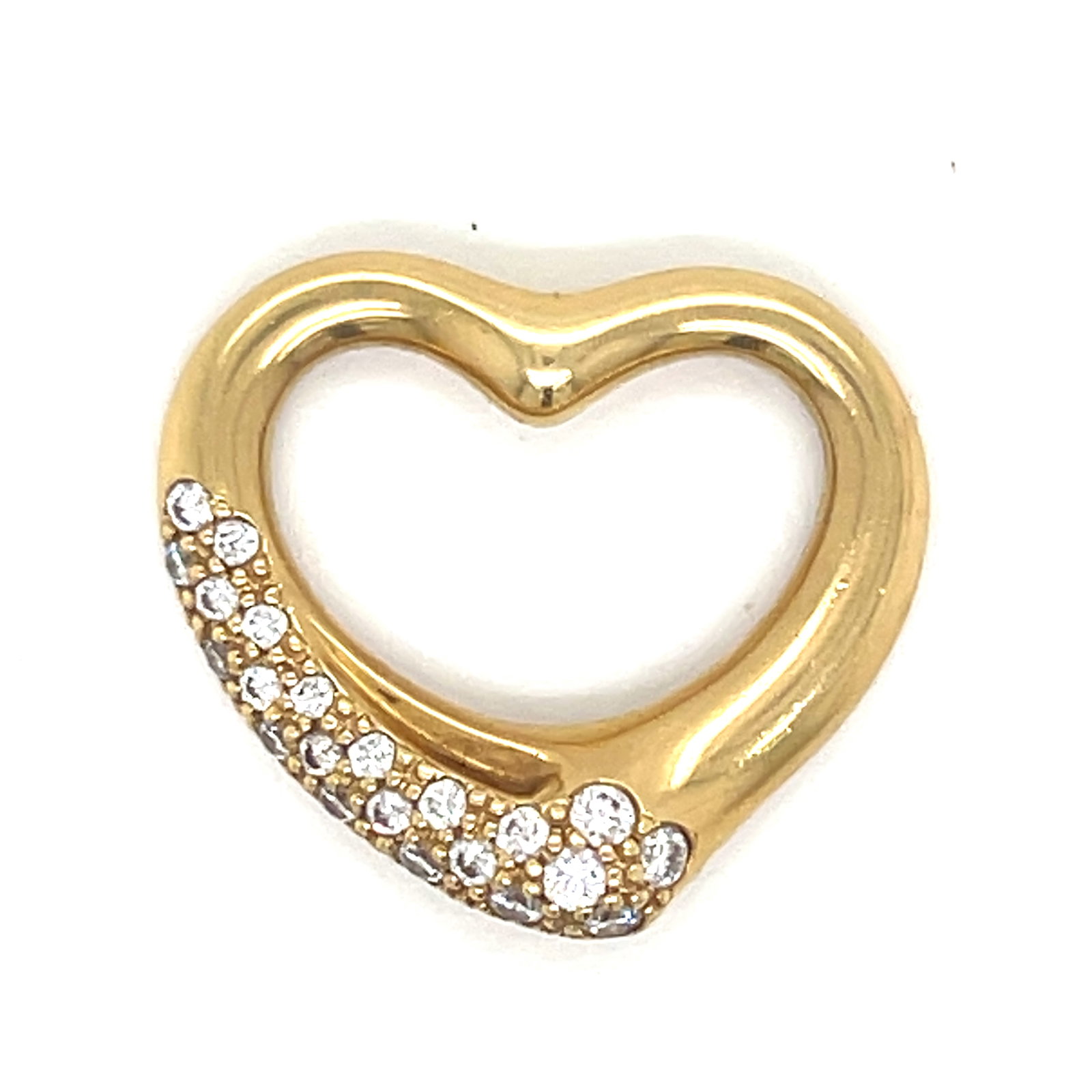 Tiffany 18k Diamond Heart Pendant: Tiffany 18k Yellow Gold Weight 6.32gr Diamond Approx 1ct Vs1 G Measurements 0.8”x0.9” Heart Pendant