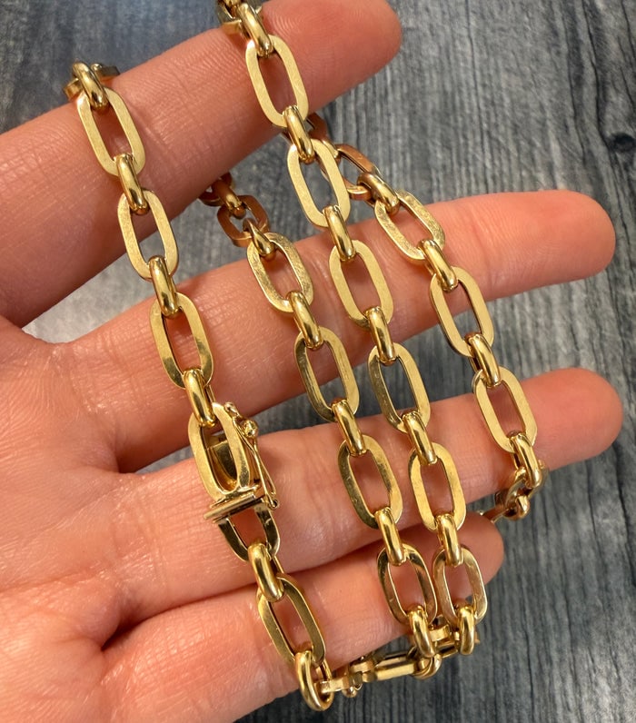 Straight Edge 14K Gold Oval Link Chain, 20" Long (S) (1 of 1)