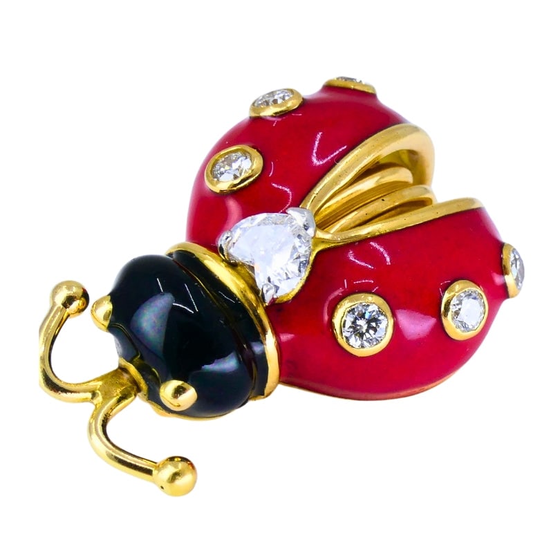 Vintage 1950s Oscar Heyman Ladybug Pin (1 of 1)