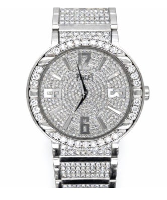 PIAGET 18K White Gold Diamond Polo Men’s Watch (1 of 1)