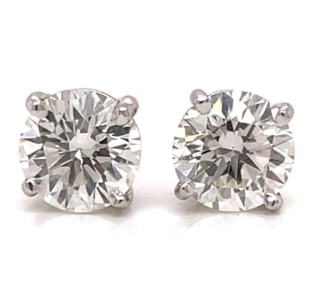 Platinum GIA Certified 2.29 Ct. Diamond Stud Earrings (1 of 1)