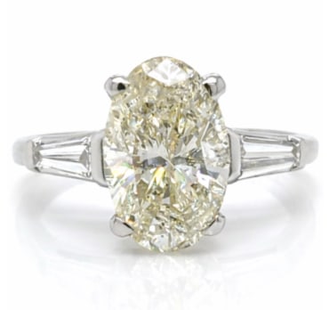 1950’s Platinum 2.39 Ct. Oval Diamond Engagement Ring (1 of 1)