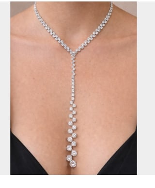CELLINI 18K White Gold 66.00 Ct. Diamond Necklace: 18K White Gold; high-jewelry piece with 66.00 Ct. of Diamonds by Cellini.
