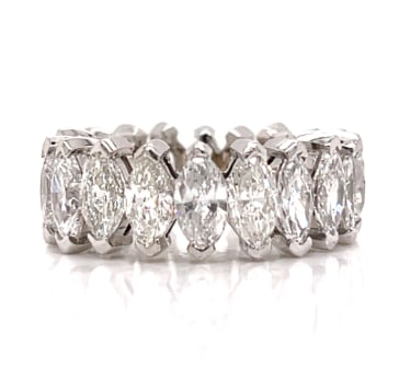 Platinum 7.00 Ct. Marquise Diamond Eternity Ring: Platinum; full eternity band with 7.00 Ct. of Marquise Diamonds.