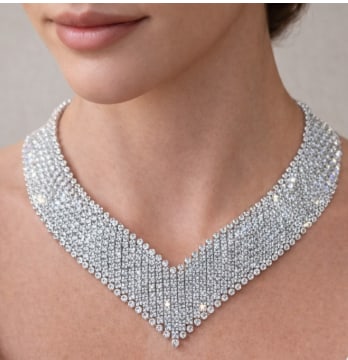 Platinum & 18K White Gold 73.72 Ct. Diamond Necklace (1 of 1)