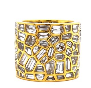 18K Yellow Gold 16.00 Ct. Diamond Ring (1 of 1)