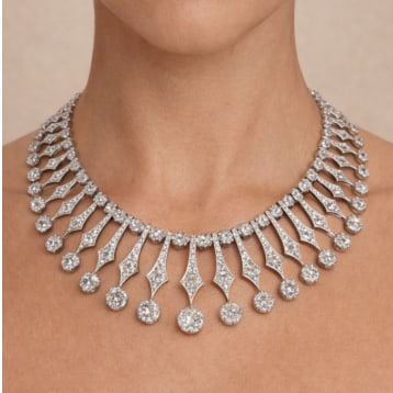 18K White Gold & Platinum 81.00 Ct. Diamond Necklace (1 of 1)