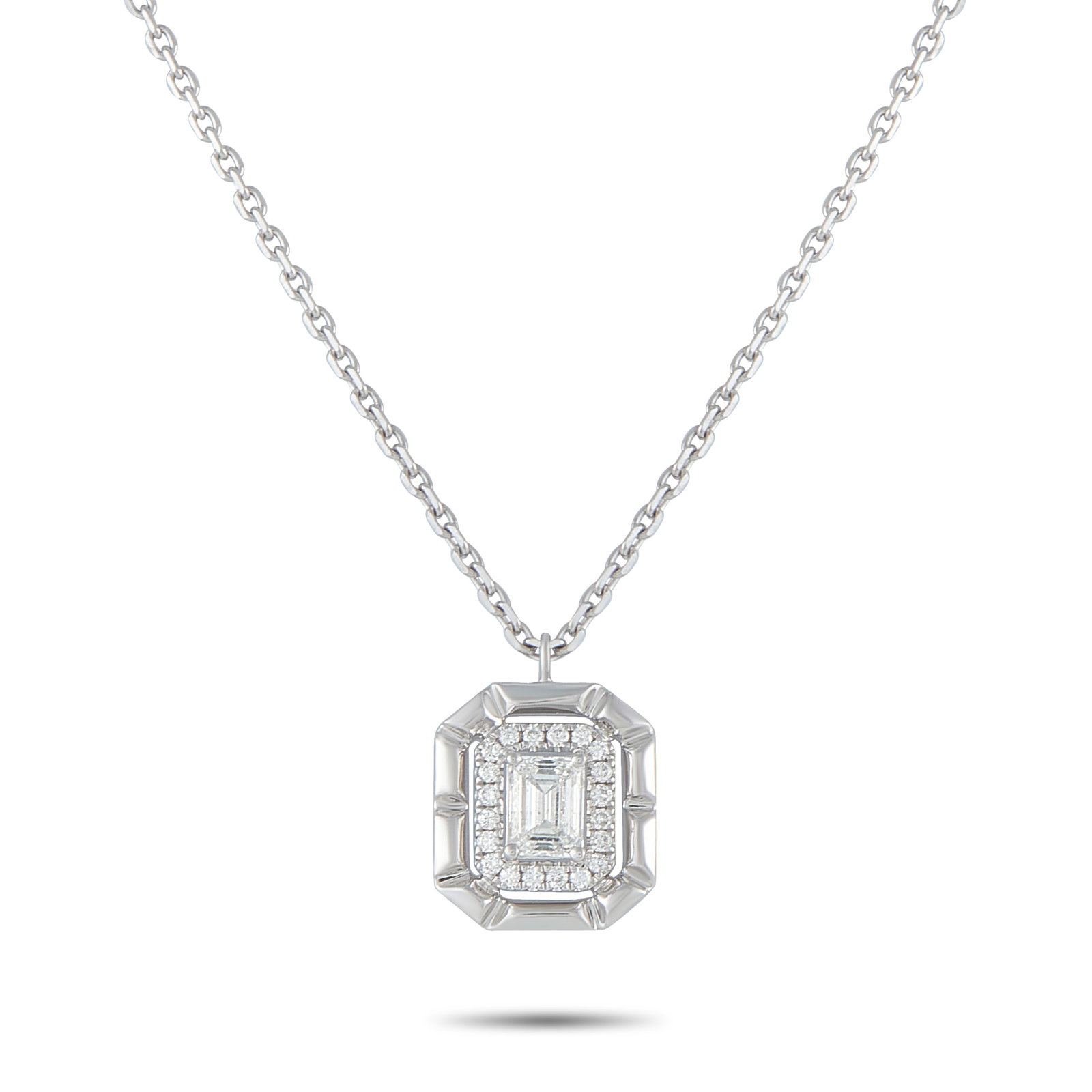 18K White Gold 0.62ct Diamond Pendant Necklace ANK-19783 (1 of 1)