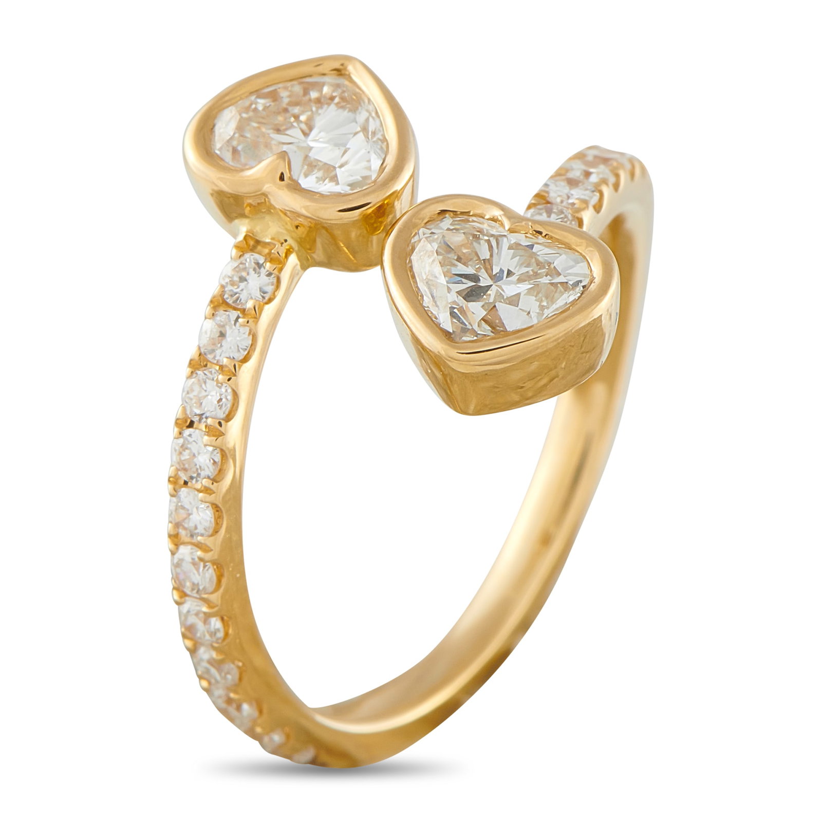18K Yellow Gold 1.55ct Diamond Bypass Heart Ring ALR-20202-Y (1 of 1)