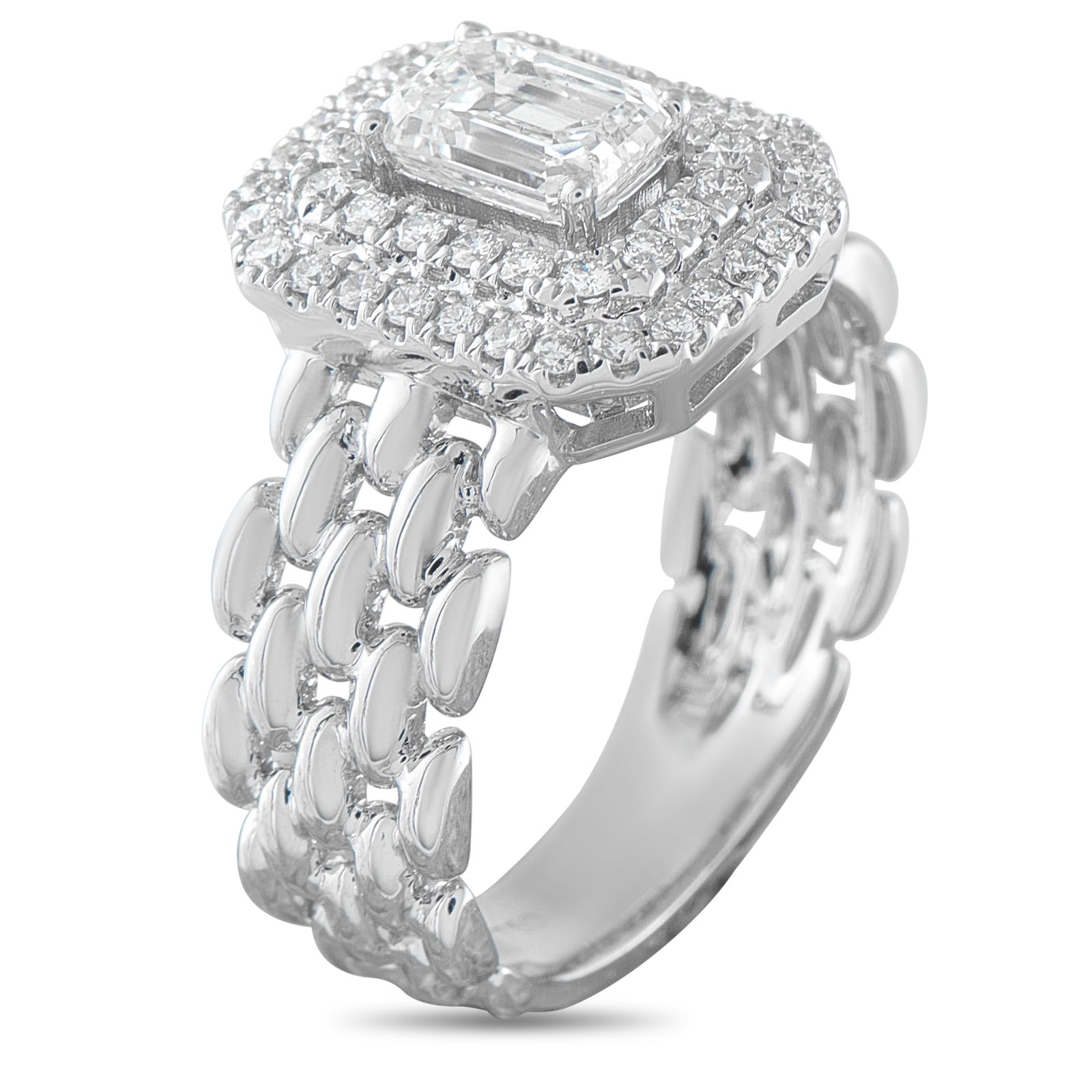 18K White Gold 1.30ct Diamond Ring ALR-20067: 18K White Gold 1.30ct Diamond Ring ALR-20067
