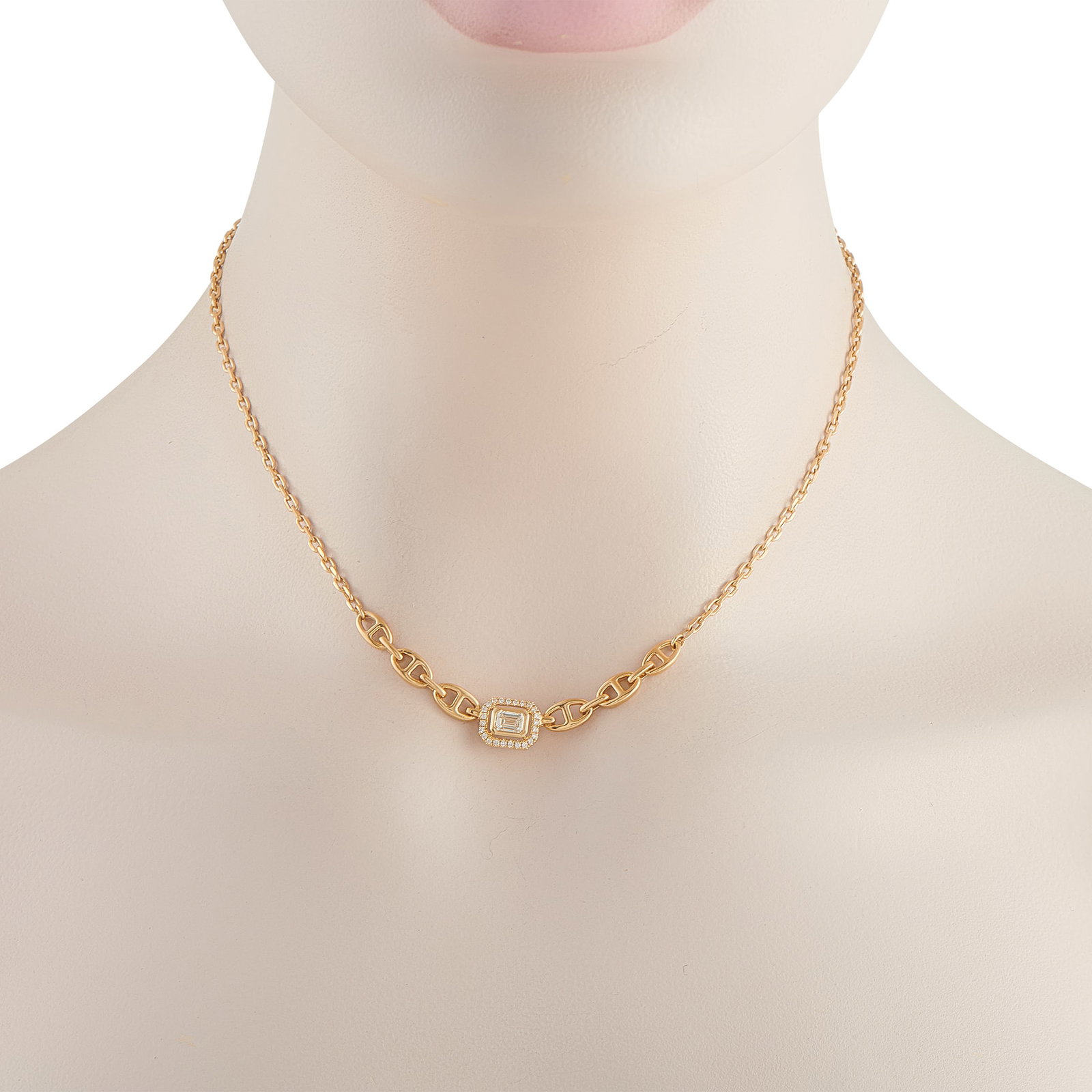18K Yellow Gold 0.65ct Diamond Necklace ANK19801-Y: 18K Yellow Gold 0.65ct Diamond Necklace ANK19801-Y