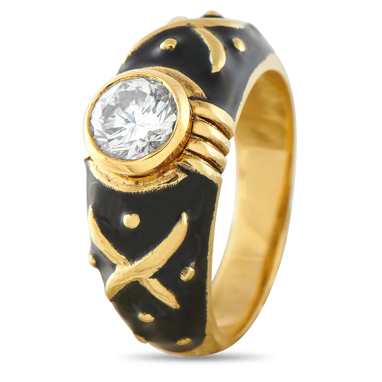 Hidalgo 18K Yellow Gold 0.83ct Diamond Ring HD66-031726: Hidalgo 18K Yellow Gold 0.83ct Diamond Ring HD66-031726