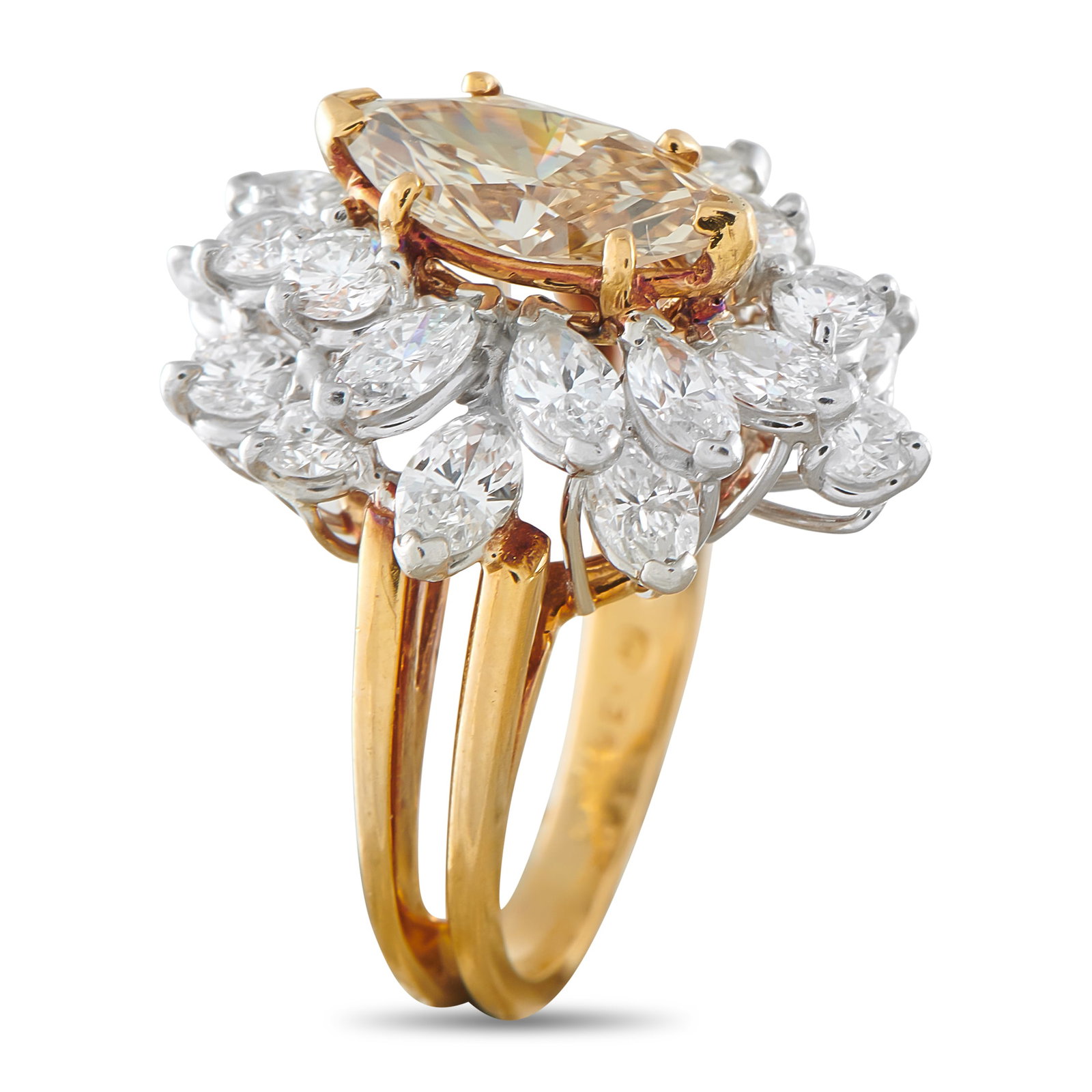 18K Yellow Gold 3.95ct Diamond Ring MF55-031726 (1 of 1)