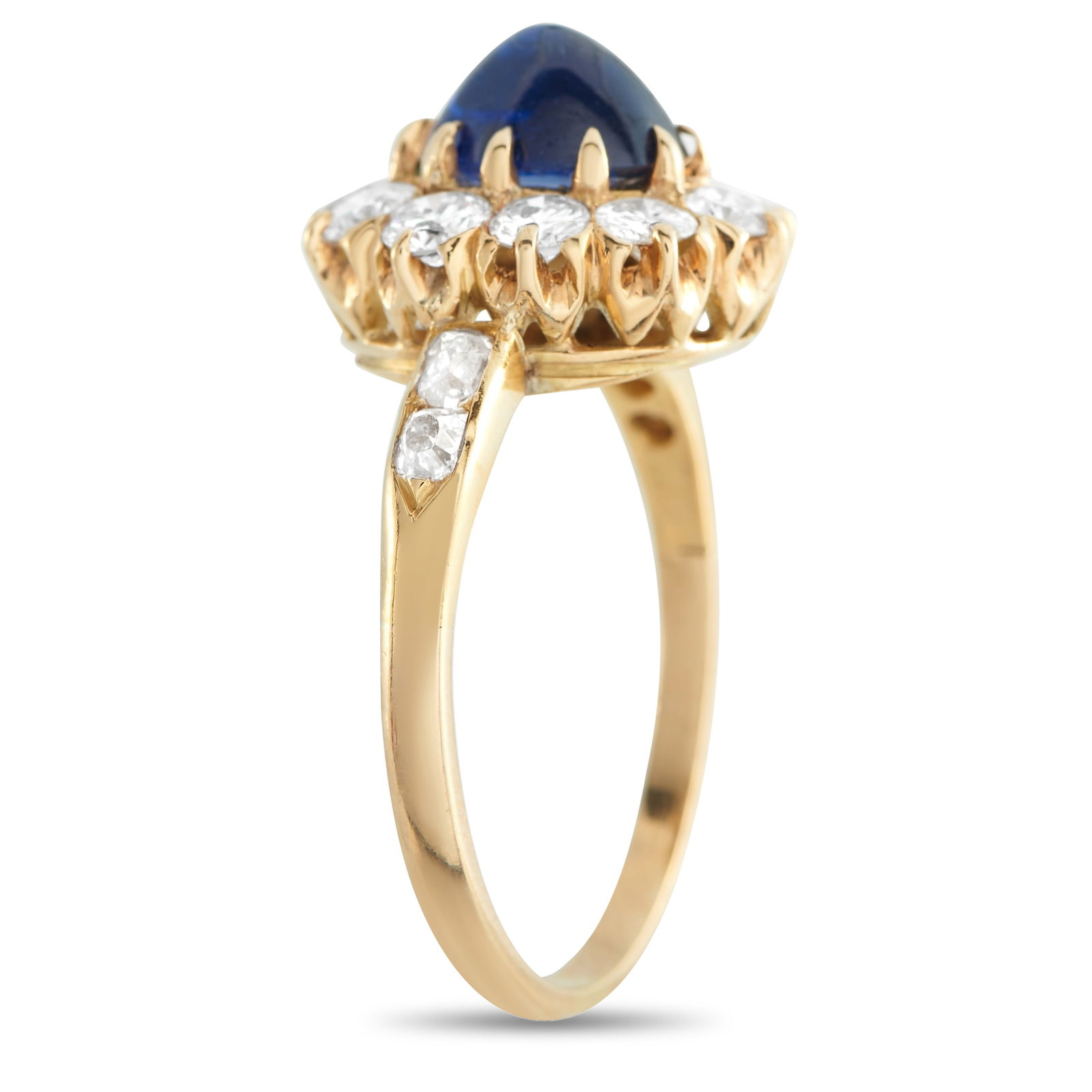 14K Yellow Gold 1.0ct Diamond and Sapphire Ring MF25-031725 (1 of 1)