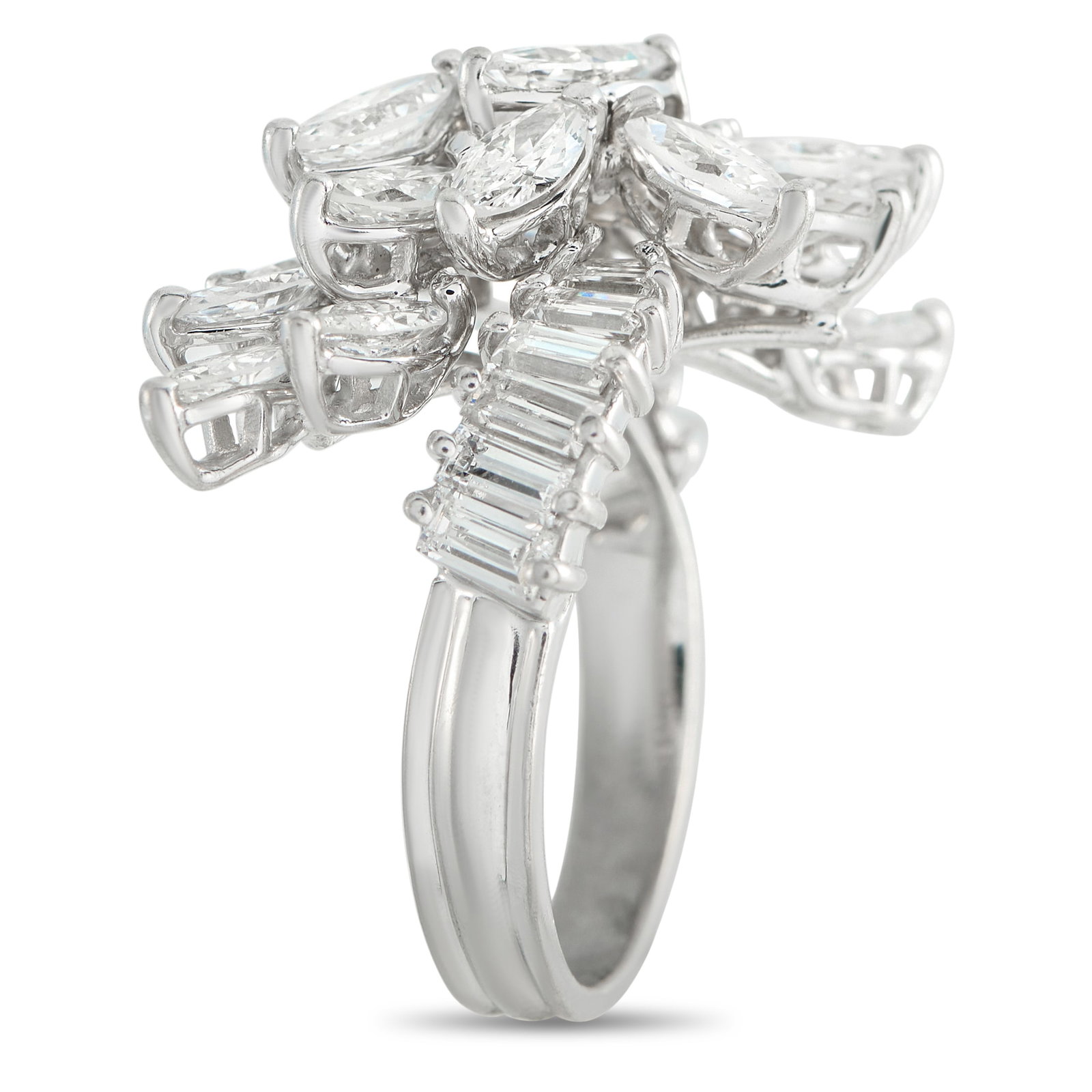 Platinum 4.25ct Diamond Ring MF16-031726: Platinum 4.25ct Diamond Ring MF16-031726