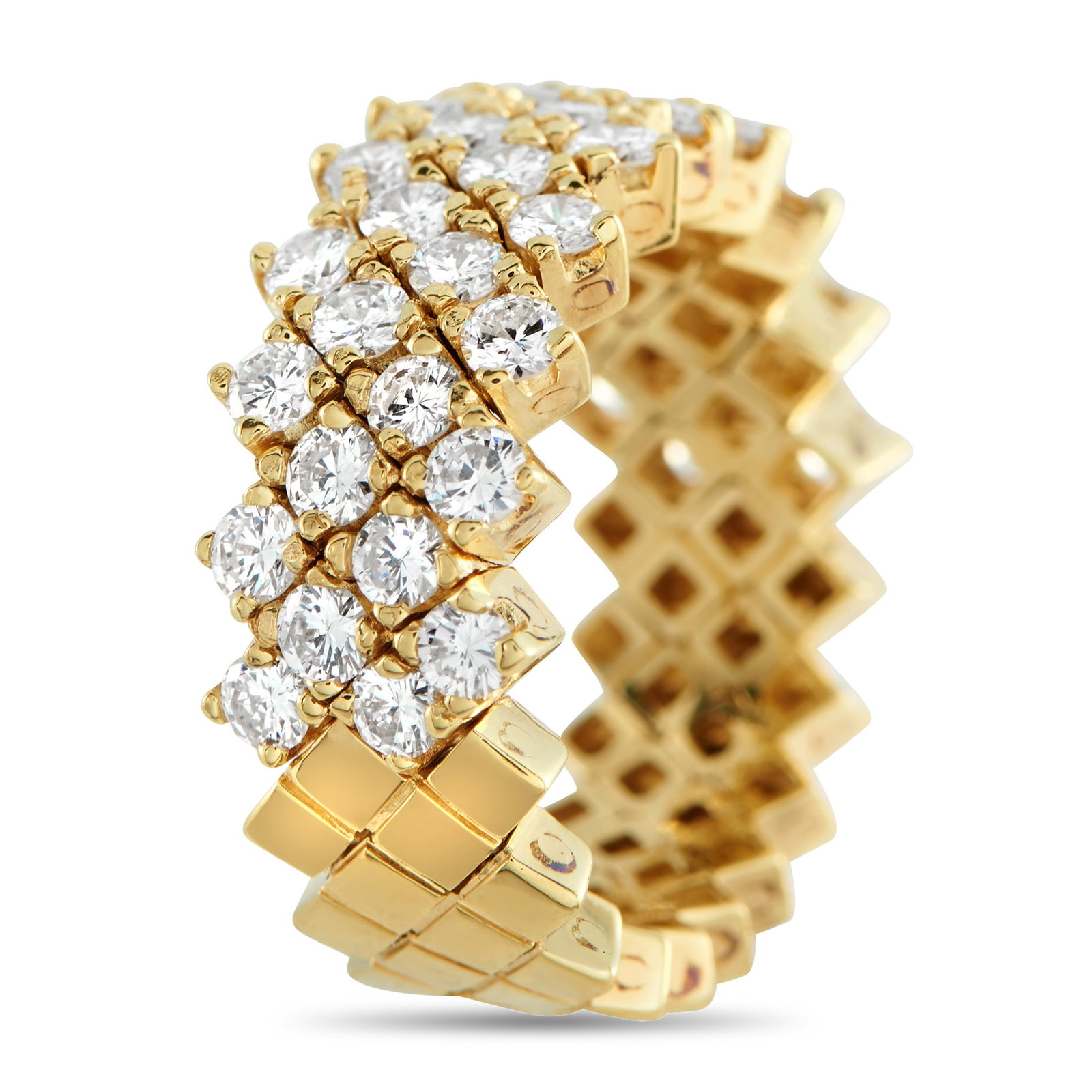 18K Yellow Gold 1.25ct Diamond Grid Ring MF13-031726 (1 of 1)