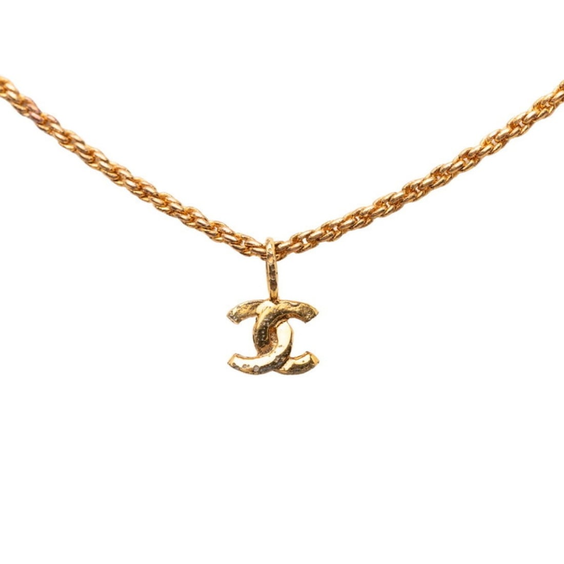 Chanel Coco Mark Chain Pendant Necklace, Gold Plated, Women's. (1 of 6)