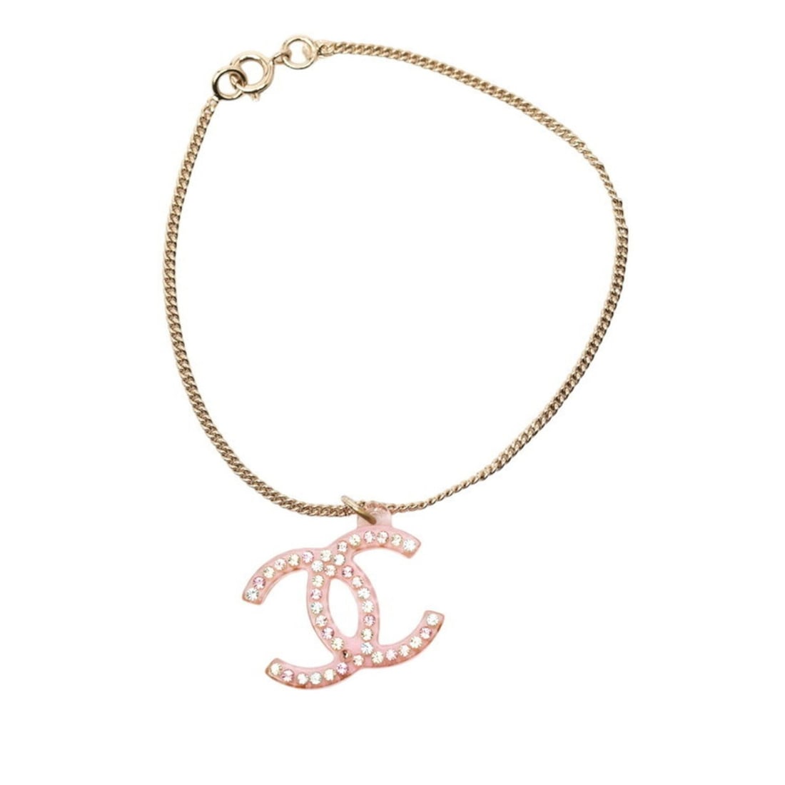 Chanel Coco Mark Chain Bracelet, 04A Engraving, Pink Plastic Rhinestones, Women's CHANEL: --- Catalog ---Category: SizeLength: 19cm / 7.48''Category: DesignType: Charm braceletColor: PinkStone: RhinestoneGender: WomenMaterial: PlasticCategory: GeneralBrand: Chanel--- Item List ---Section: 