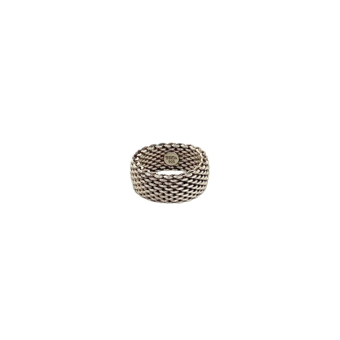 TIFFANY&Co. Tiffany Somerset Mesh Ring, Sterling Silver 925, Men's Accessory, Silver, 07696: --- Catalog ---Category: SizeJP Size: 16US Size: 8Category: DesignType: Band ringColor: SilverGender: MenMaterial: Silver 925Category: GeneralBrand: Tiffany--- Item List ---Section: ConditionRanking: 