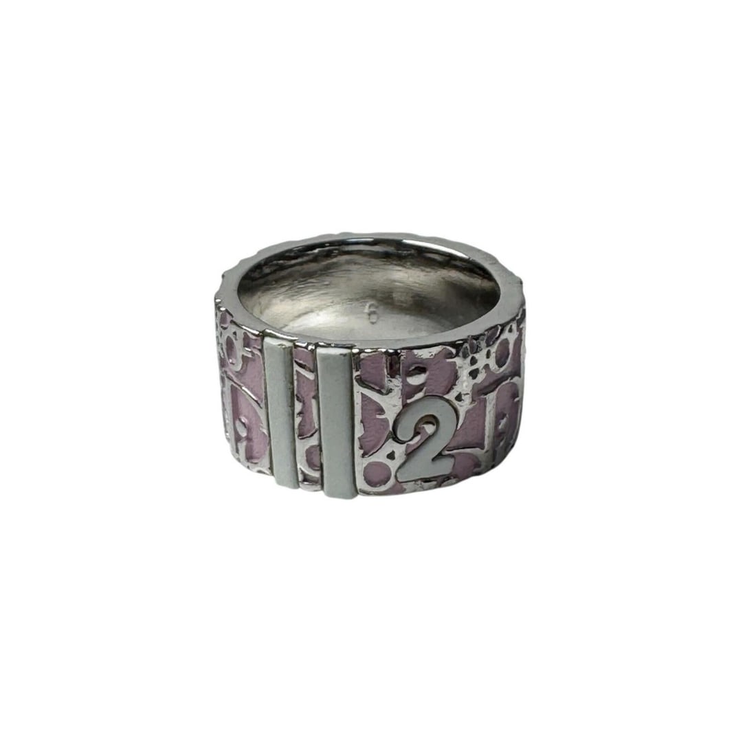Christian Dior Trotter Ring for Women: --- Catalog ---Category: SizeJP Size: 6US Size: 3.5Category: DesignType: Band ringColor: Pink, SilverGender: WomenMaterial: MetalCategory: GeneralBrand: Christian Dior--- Item List ---Section: Conditi