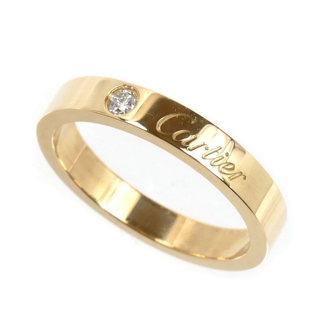 CARTIER Cartier 18K Yellow Gold Engraved 1P Diamond Ring B4243150 50 3.7g Women's: --- Catalog ---Category: SizeUS Size: 5.5Brand Size: 50Category: DesignType: Band ringStone: DiamondGender: WomenMaterial: Yellow gold (18K)Category: GeneralMPN: B4243150Brand: CartierCountry of Origi