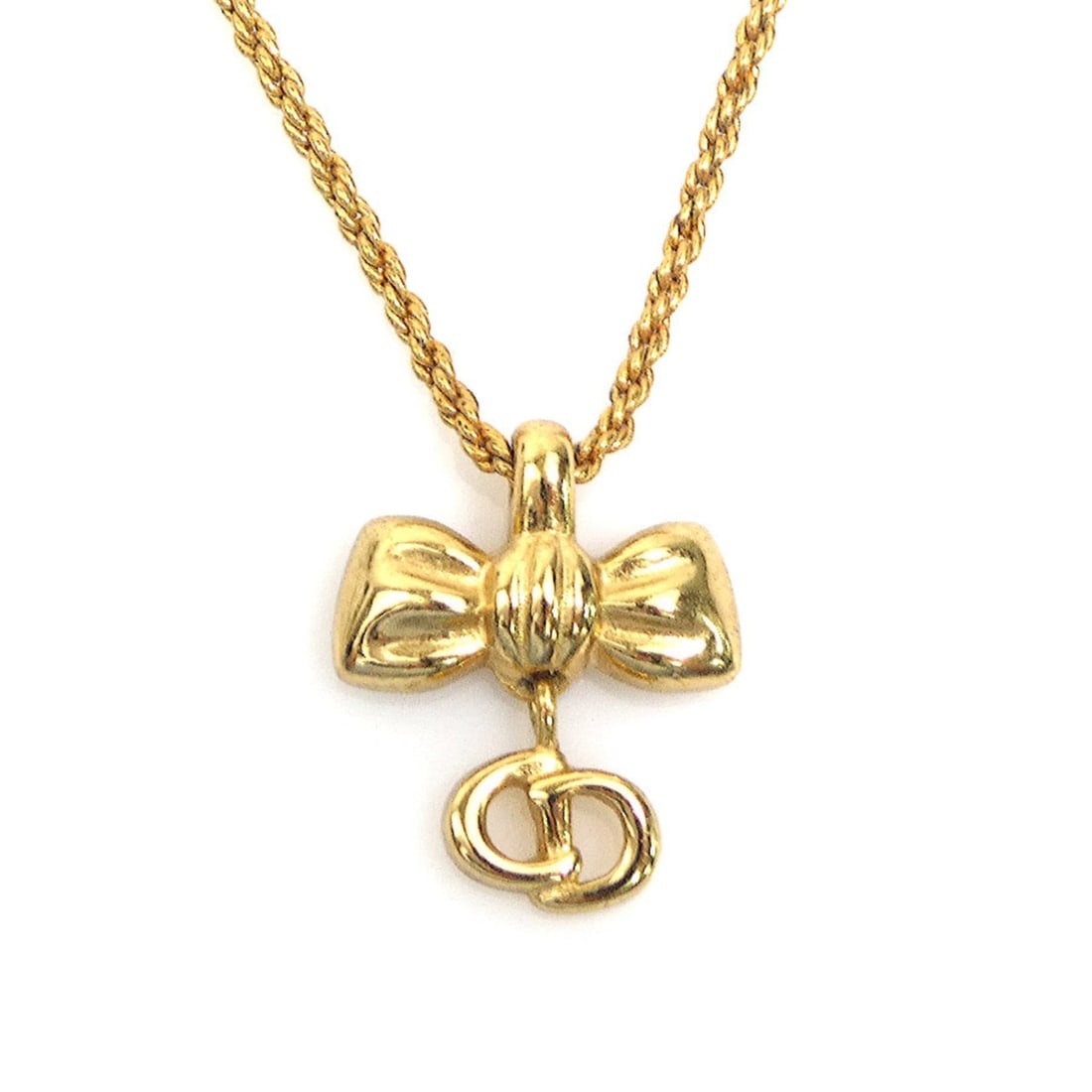 Christian Dior necklace, metal, gold, women's, h32193: --- Catalog ---Category: SizePendant Size: 19mm x 16mm / 0.74'' x 0.62''Neck Circumference: 44 cm / 17.32''Category: DesignColor: GoldGender: WomenMaterial: MetalNecklace Type: NecklaceCategory: Gener