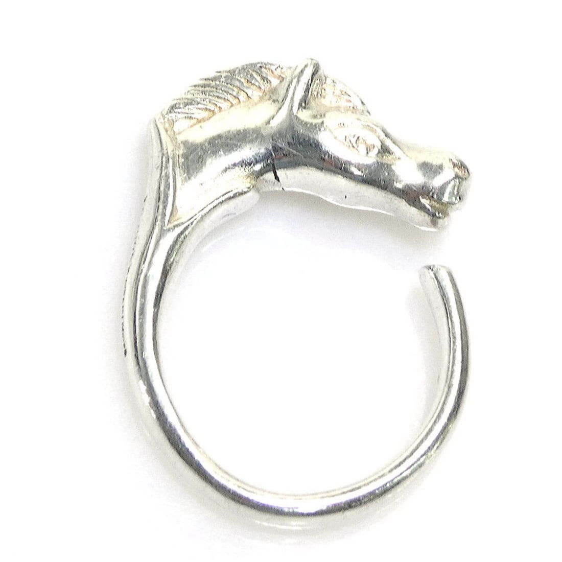Hermes HERMES Ring - Cheval Horse Metal Silver Women's h32192k (1 of 9)