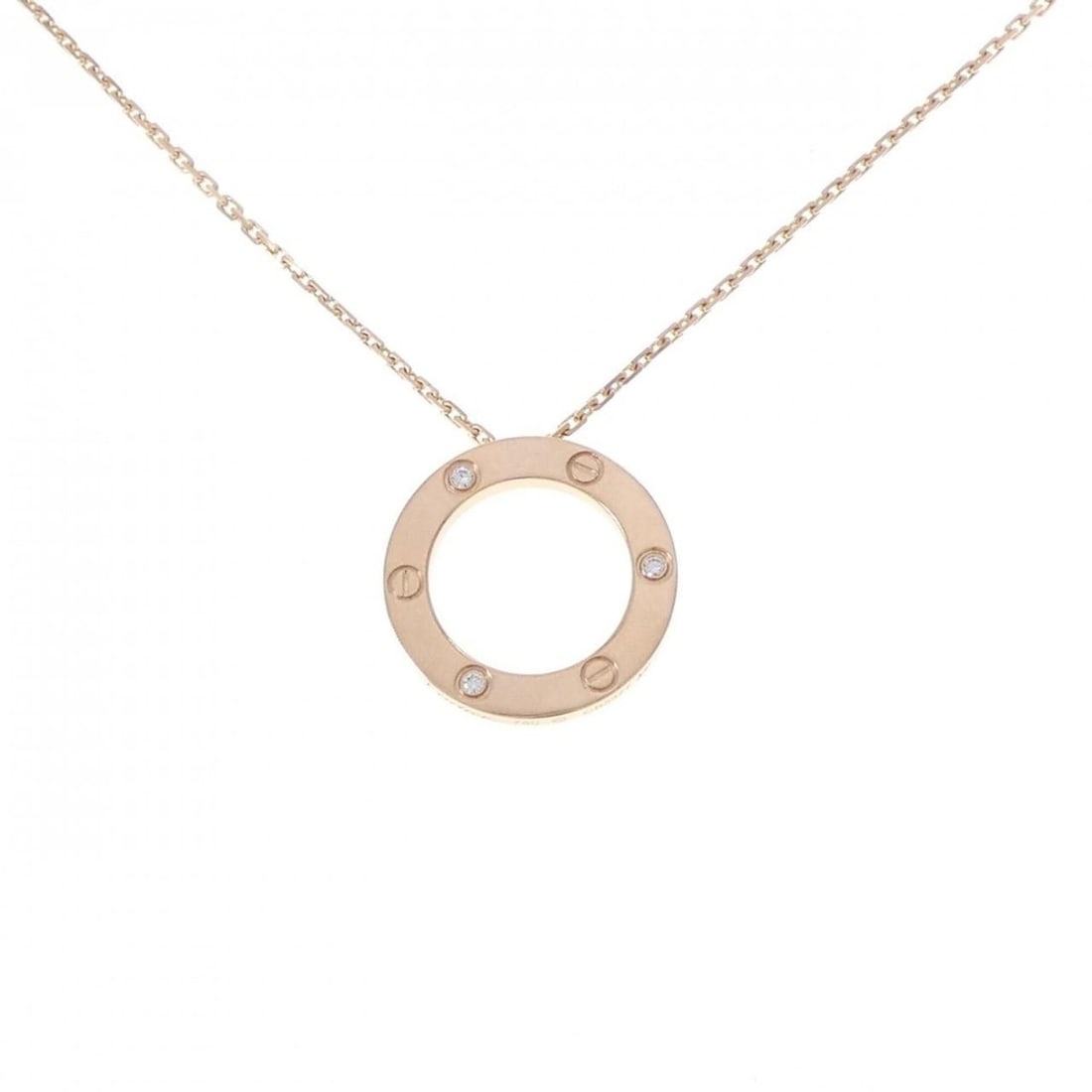 Cartier Love Necklace with Half Diamonds: --- Catalog ---Category: SizeNeck Circumference: 42 cm / 16.53''Category: DesignColor: Pink goldGender: WomenMaterial: Pink gold (18K)Necklace Type: NecklaceCategory: GeneralMPN: B7014700Brand:
